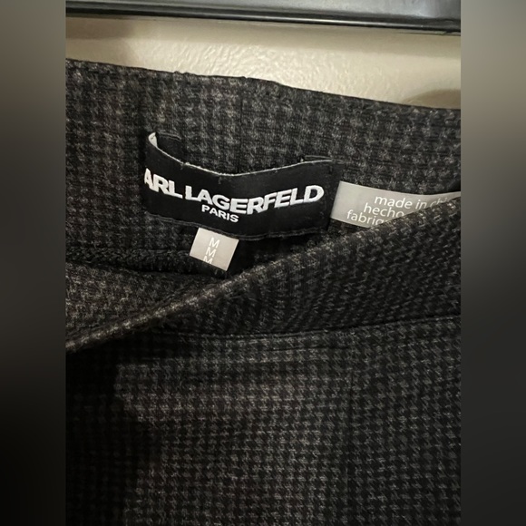 Karl Lagerfeld Paris Women's Plaid PU Legging - Picture 3 of 7